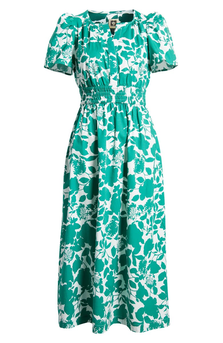 Anne Klein Floral Smocked Midi Dress, Alternate, color,