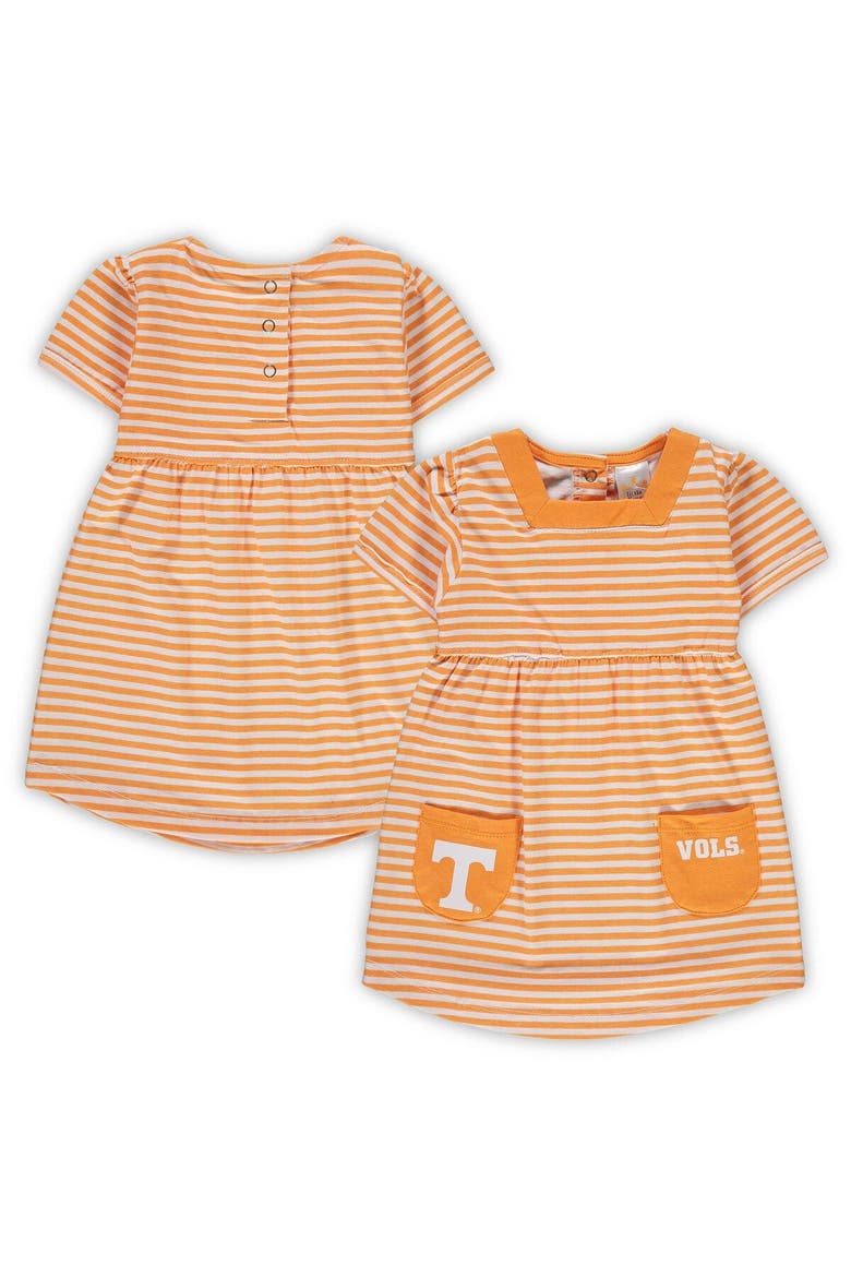 Girl's Toddler Tennessee Orange Tennessee Volunteers Striped Dress with Pockets, Main, color, Tennessee Orange