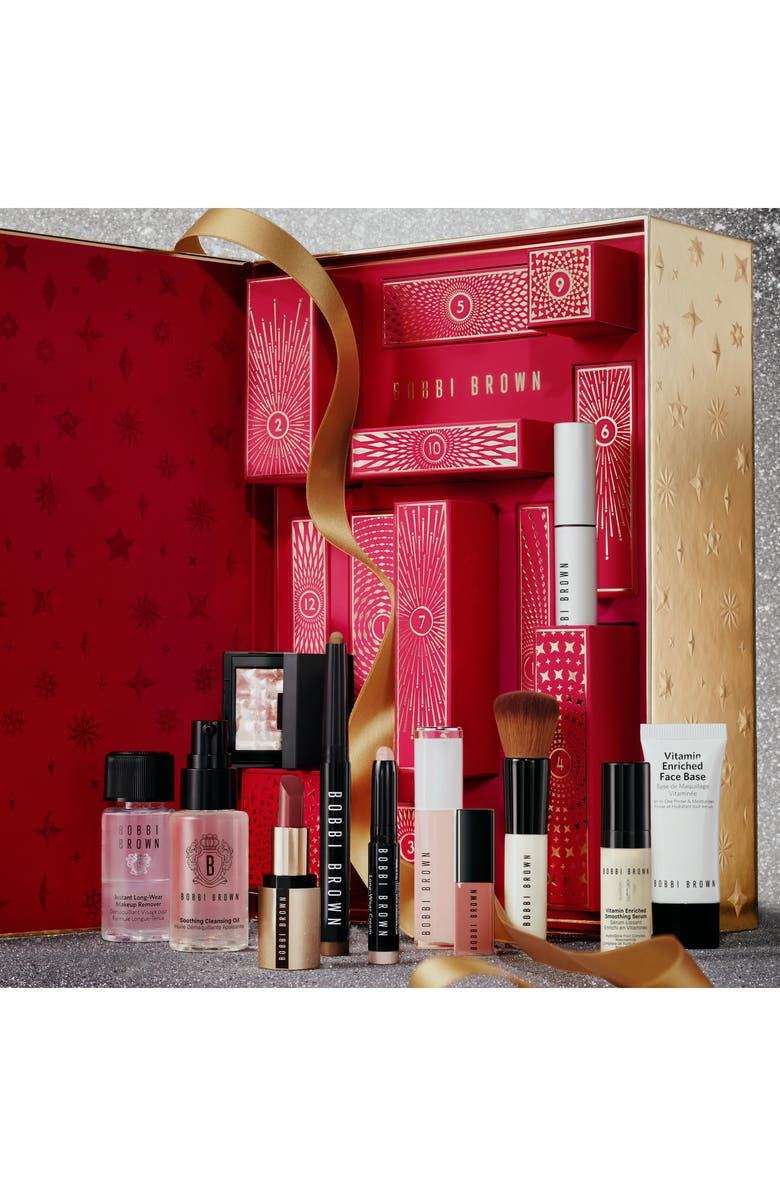 Bobbi Brown Dazzle & Glow 12-Day Makeup + Skincare Advent Calendar Gift Set $299 Value, Alternate, color, 