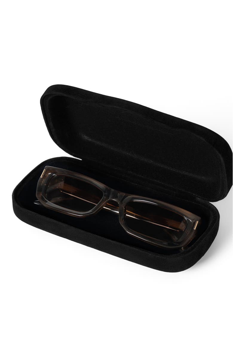 Manière De Voir Milan Curved-Frame Sunglasses, Alternate, color, Brown