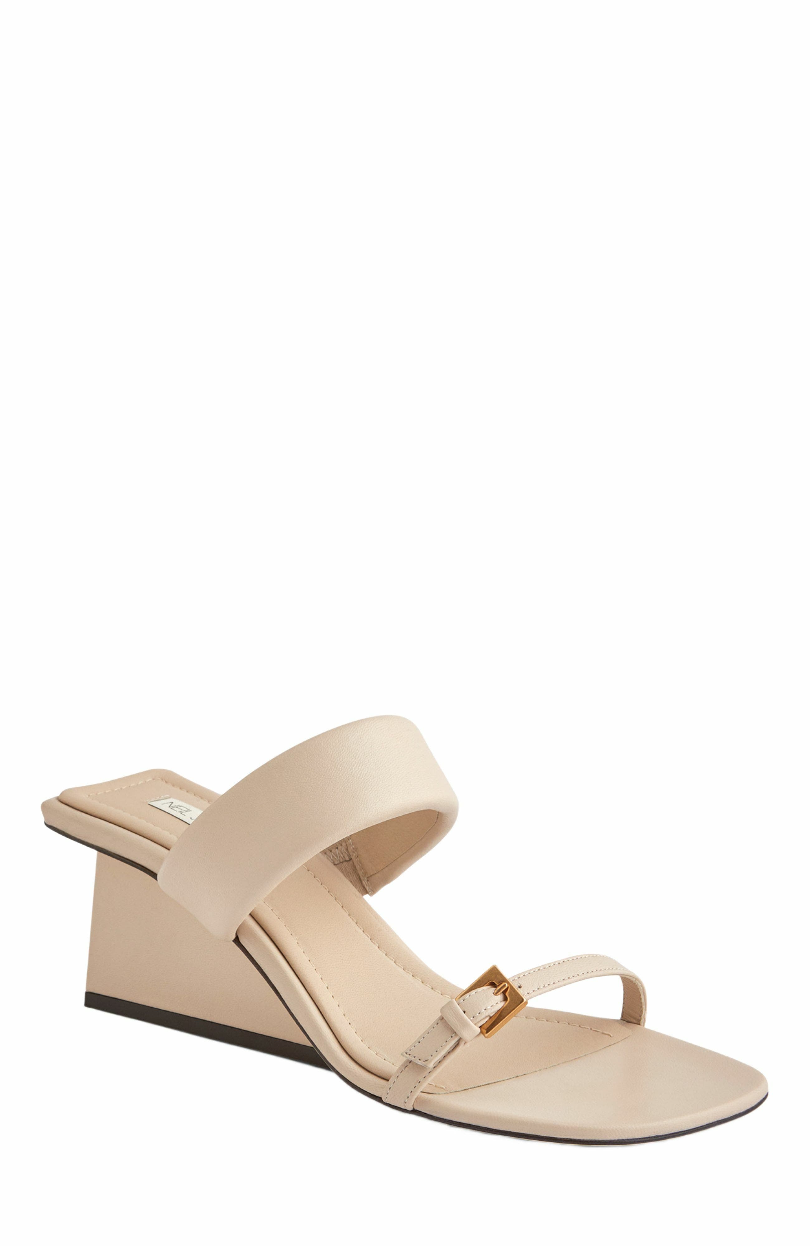 Chriselle Sandal, Alternate, color, Creme Nappa