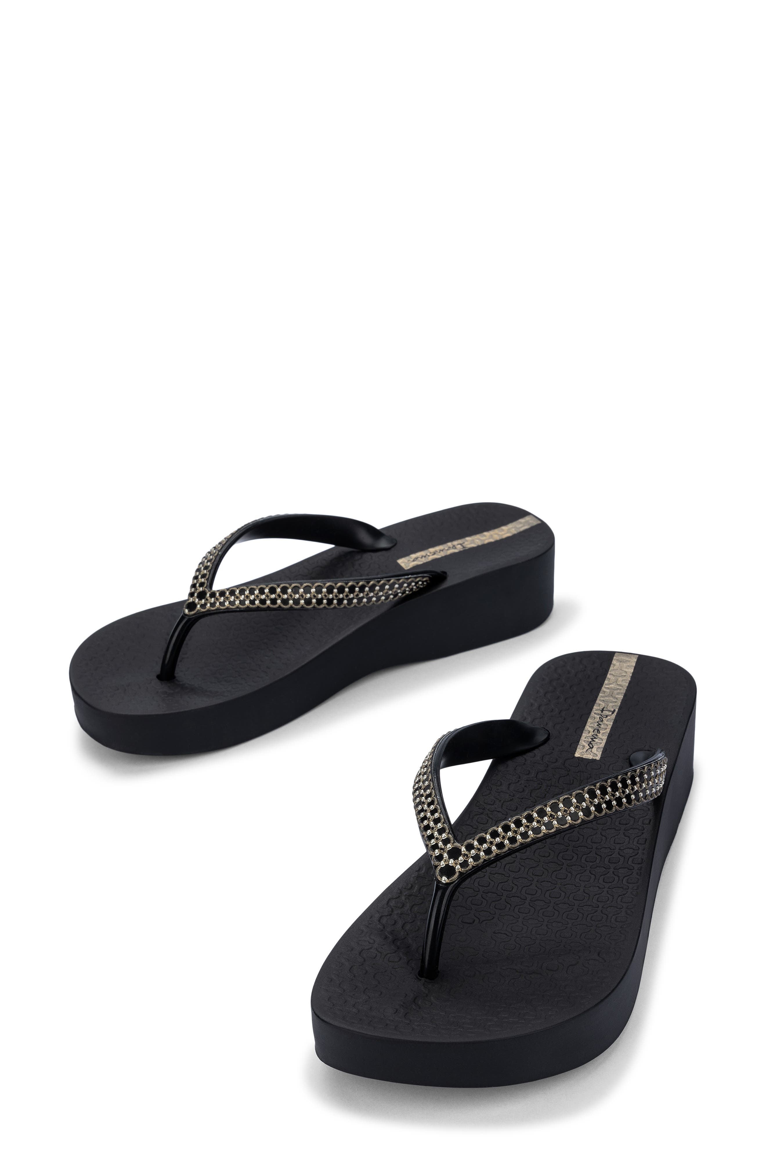 Ipanema Mesh XI Platform Flip Flop, Alternate, color, Black/ Black/ Gold