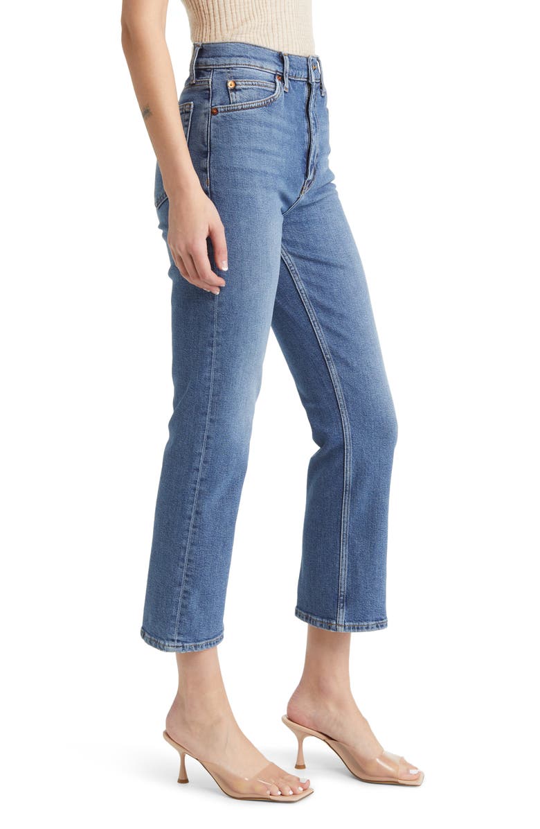 Re/Done '70s High Waist Ankle Bootcut Jeans, Alternate, color, Mid 70S