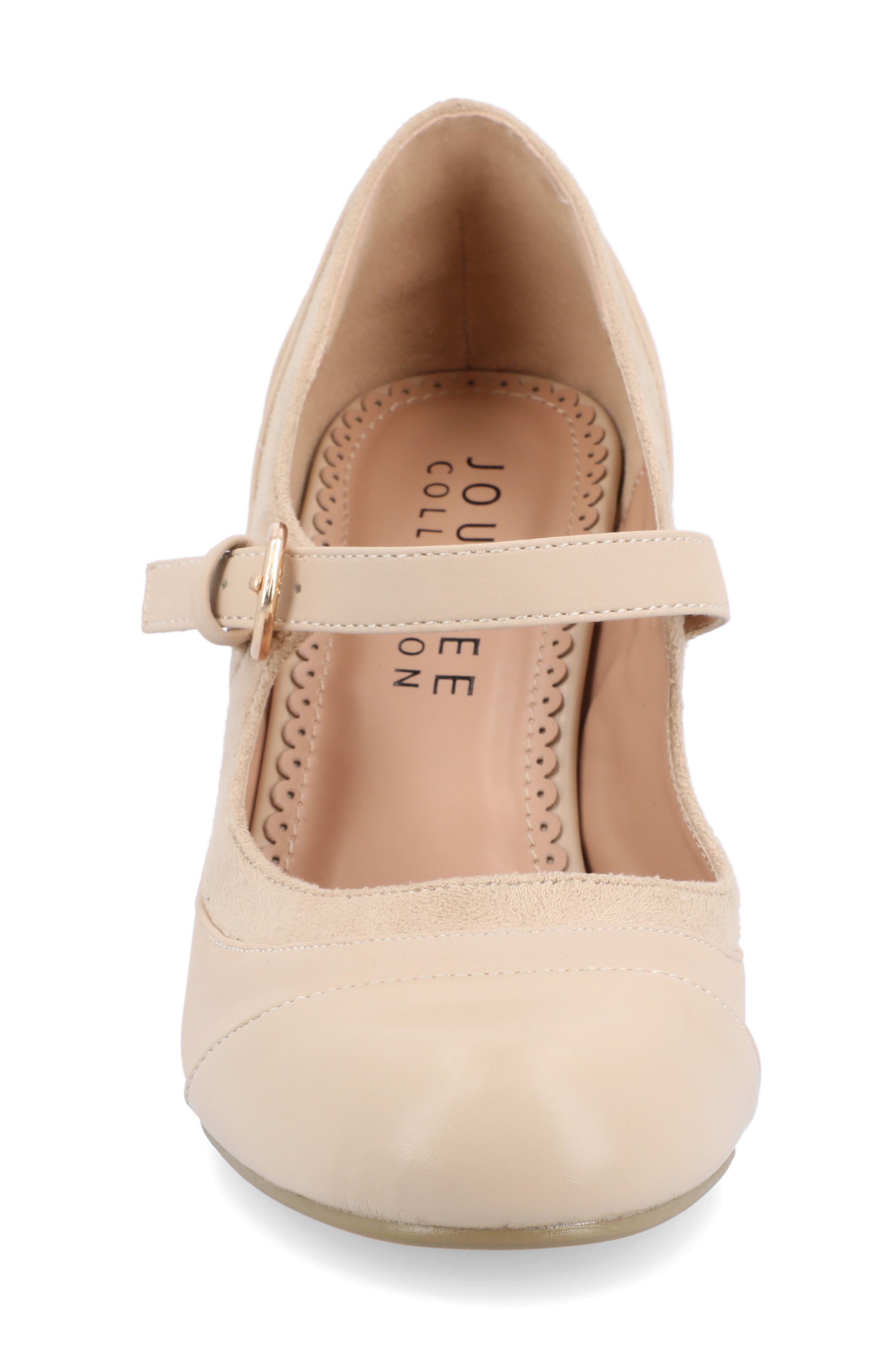 JOURNEE Siri Mary Jane Pump, Alternate, color, BONE
