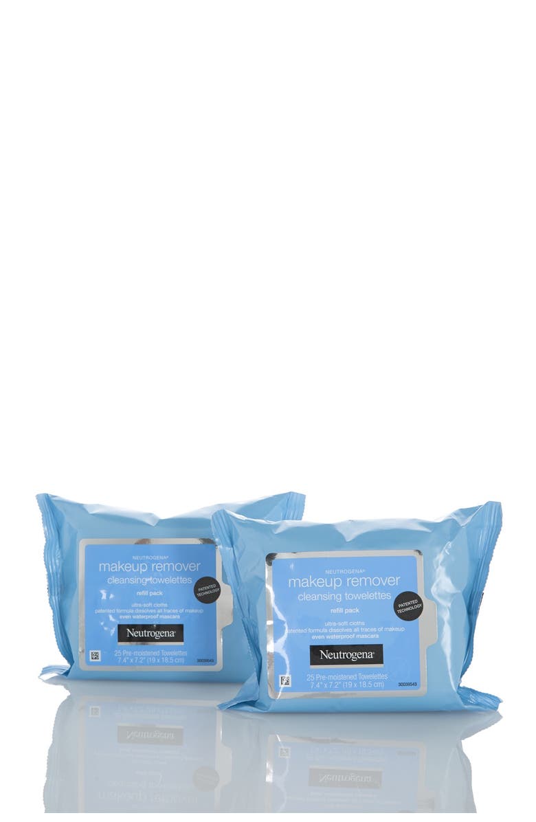 NEUTROGENA Makeup Remover Cleansing Towelettes - Pack of 2, Main, color,