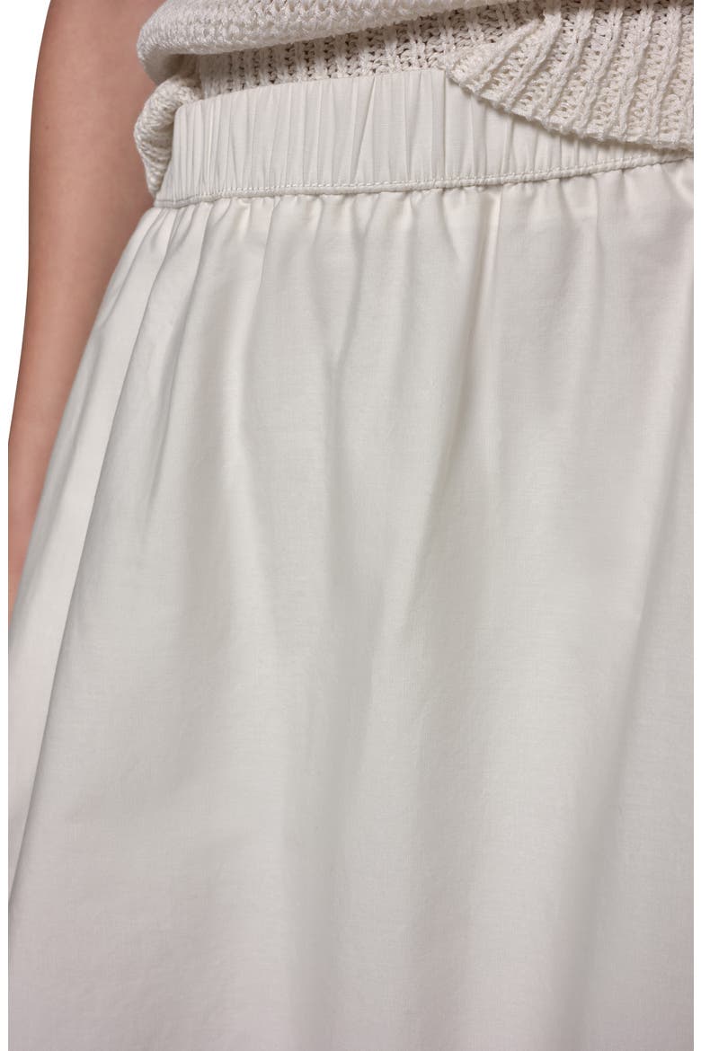 Stretch Poplin Bubble Skirt, Alternate, color, CREAM