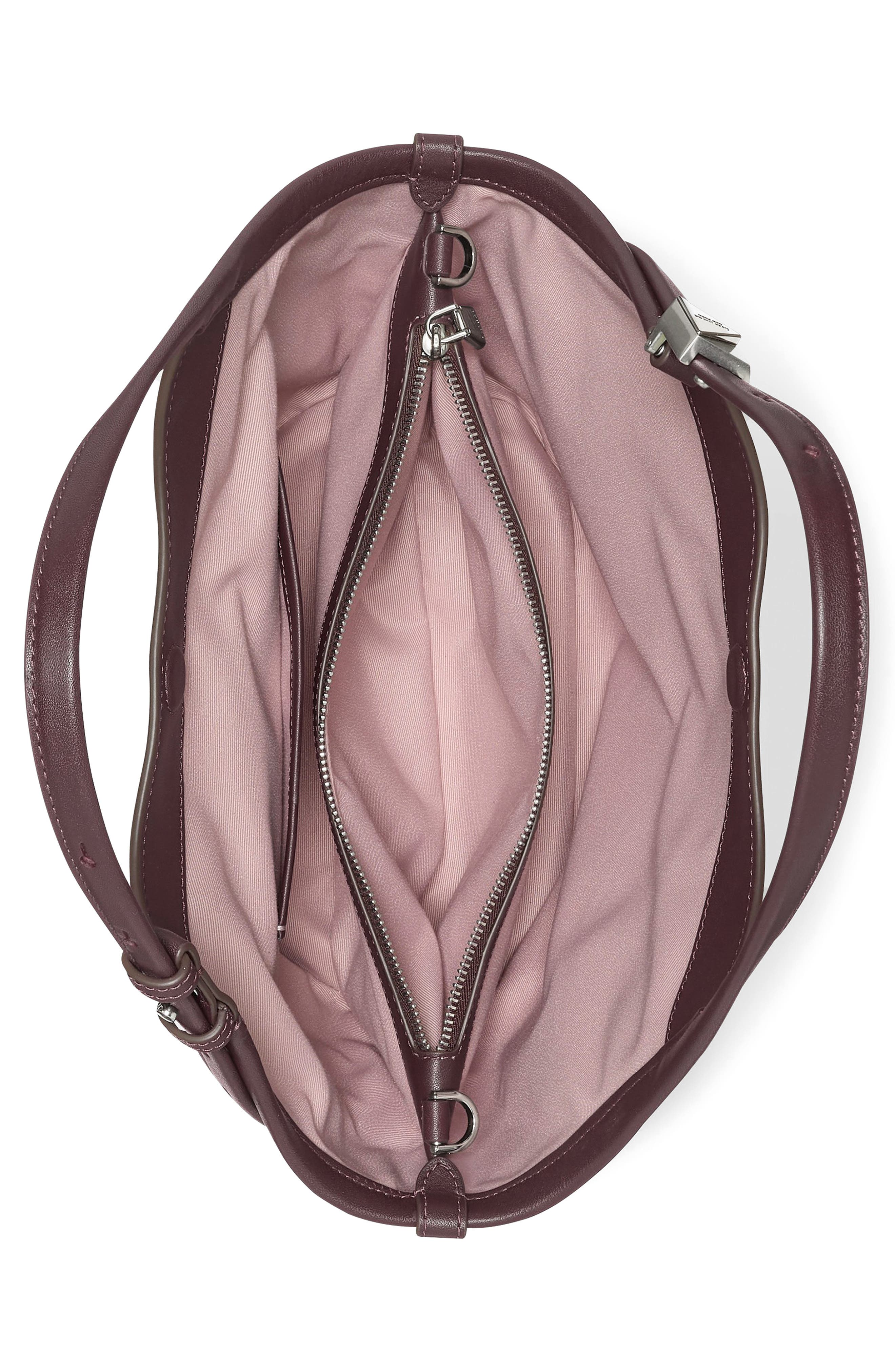 Small Deco Suede Tulip Tote, Alternate, color, BLACKBERRY JAM