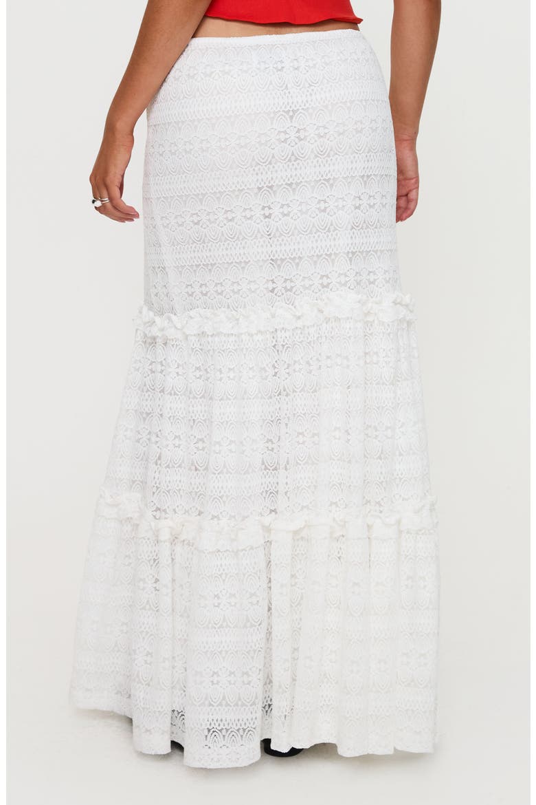 Buttacupe Lace Maxi Skirt, Alternate, color, WHITE