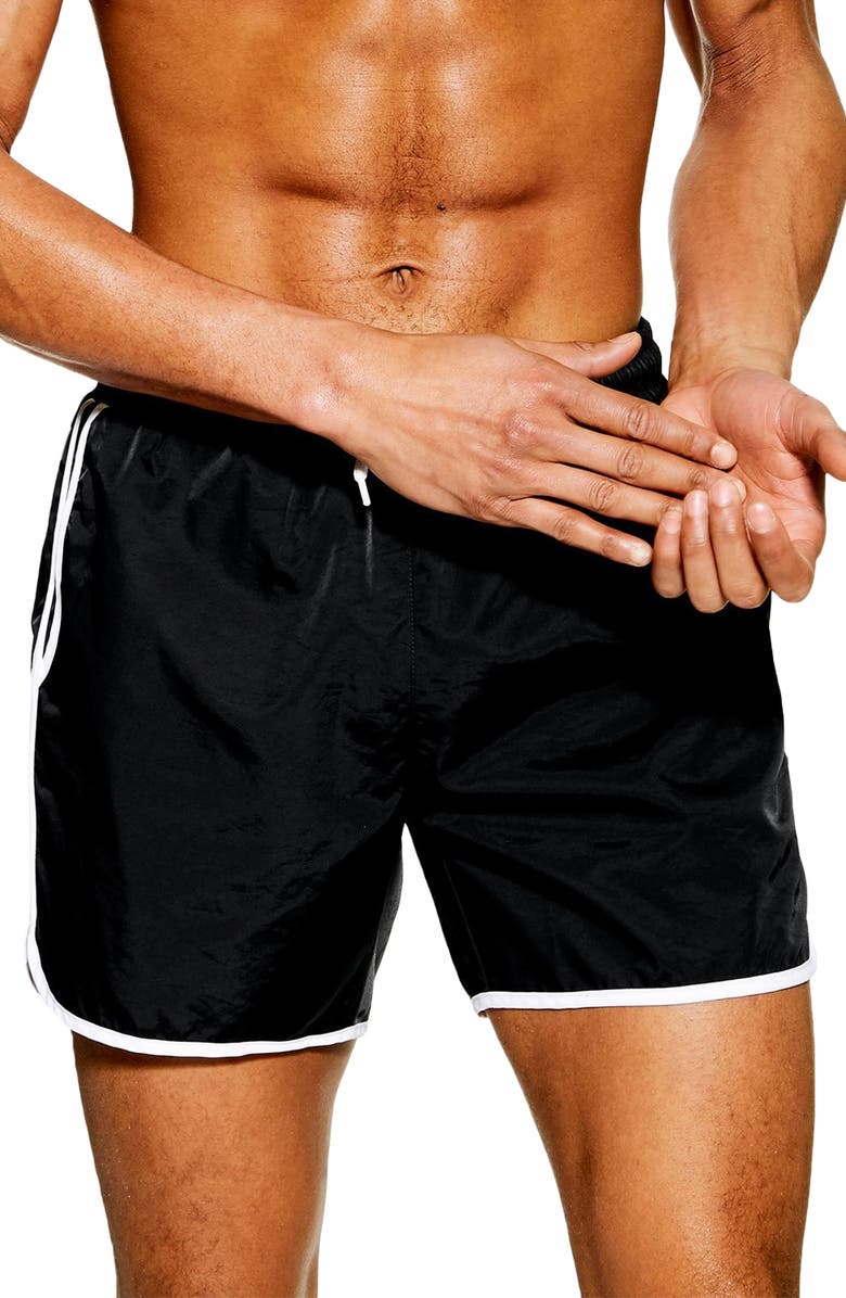 Topman Runner Swim Trunks, Main, color, 