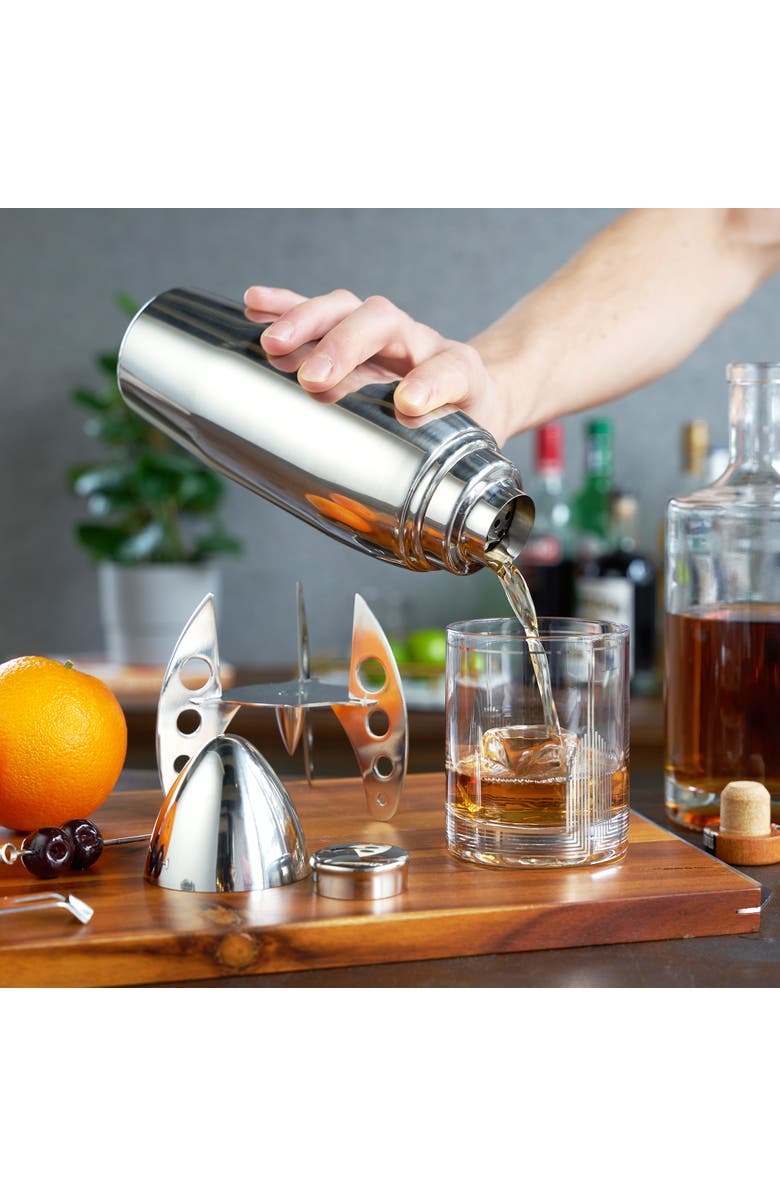 Viski Irving Rocket Cocktail Shaker in Stainless Steel, Alternate, color, Silver
