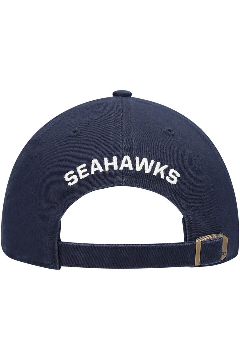 Women's '47 College Navy Seattle Seahawks Finley Clean Up Adjustable Hat, Alternate, color, Navy