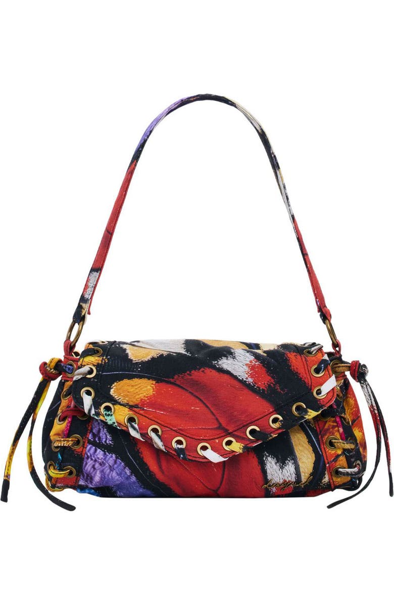 Desigual Abstract Print Crossbody Bag, Main, color, Red