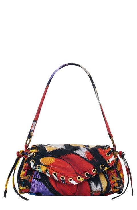 Abstract Print Crossbody Bag