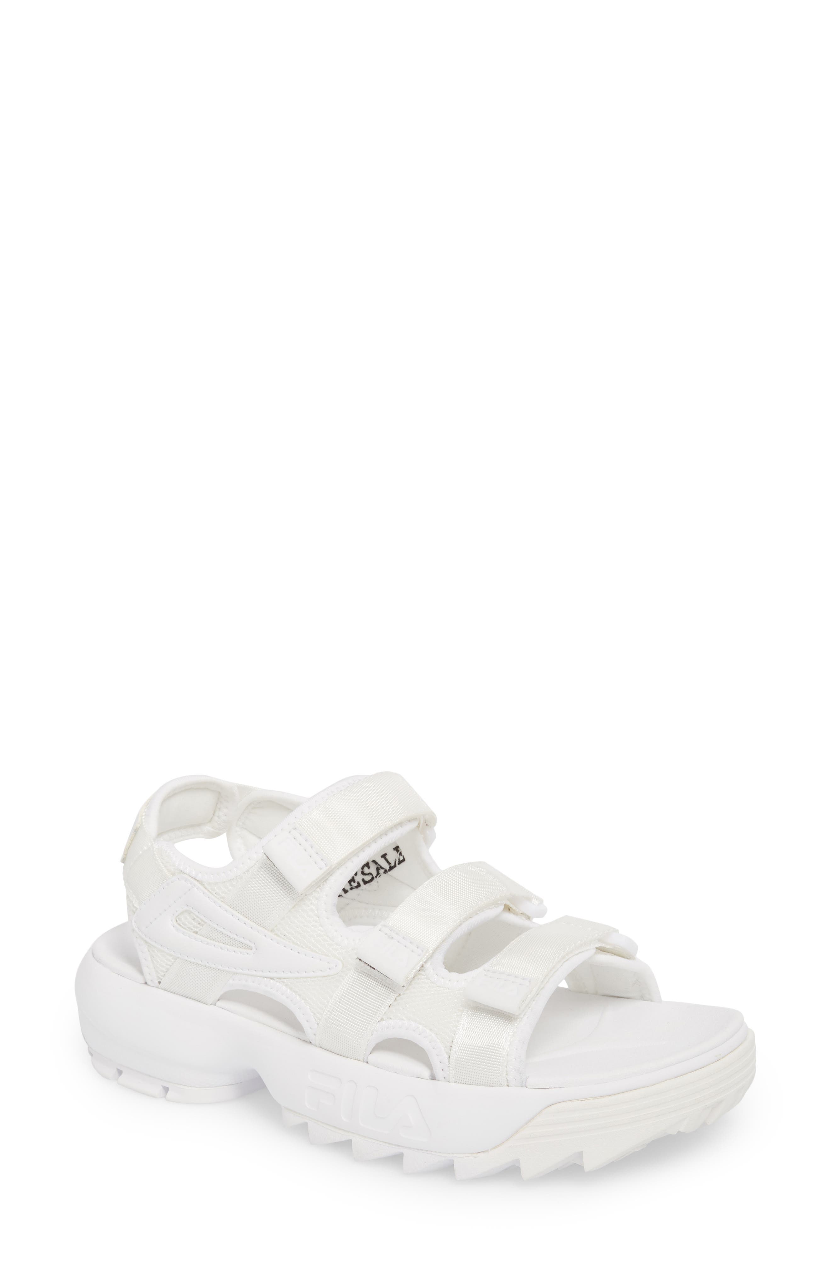 Disruptor Sandal, Main, color, WHITE/ WHITE/ WHITE