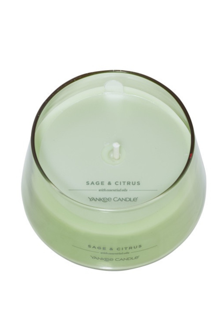 Sage & Citrus Studio Candle with Essential Oils, Set of 2, Alternate, color, Green