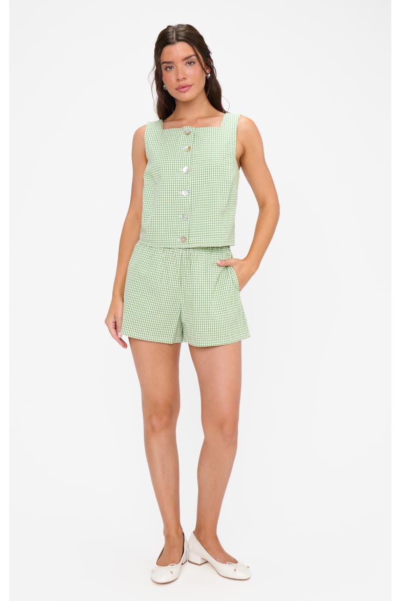 Maren Top, Alternate, color, Field Green Gingham