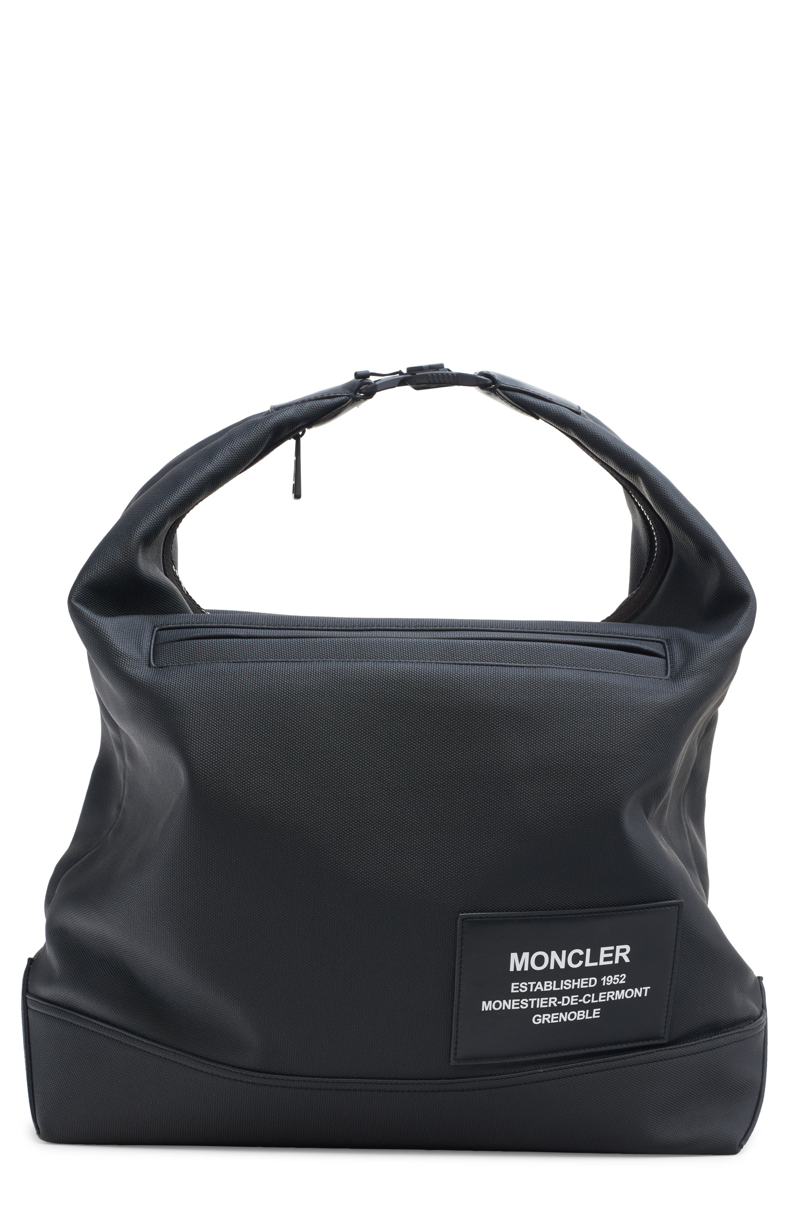 Moncler Nakoa Coated Canvas Tote, Main, color, Black
