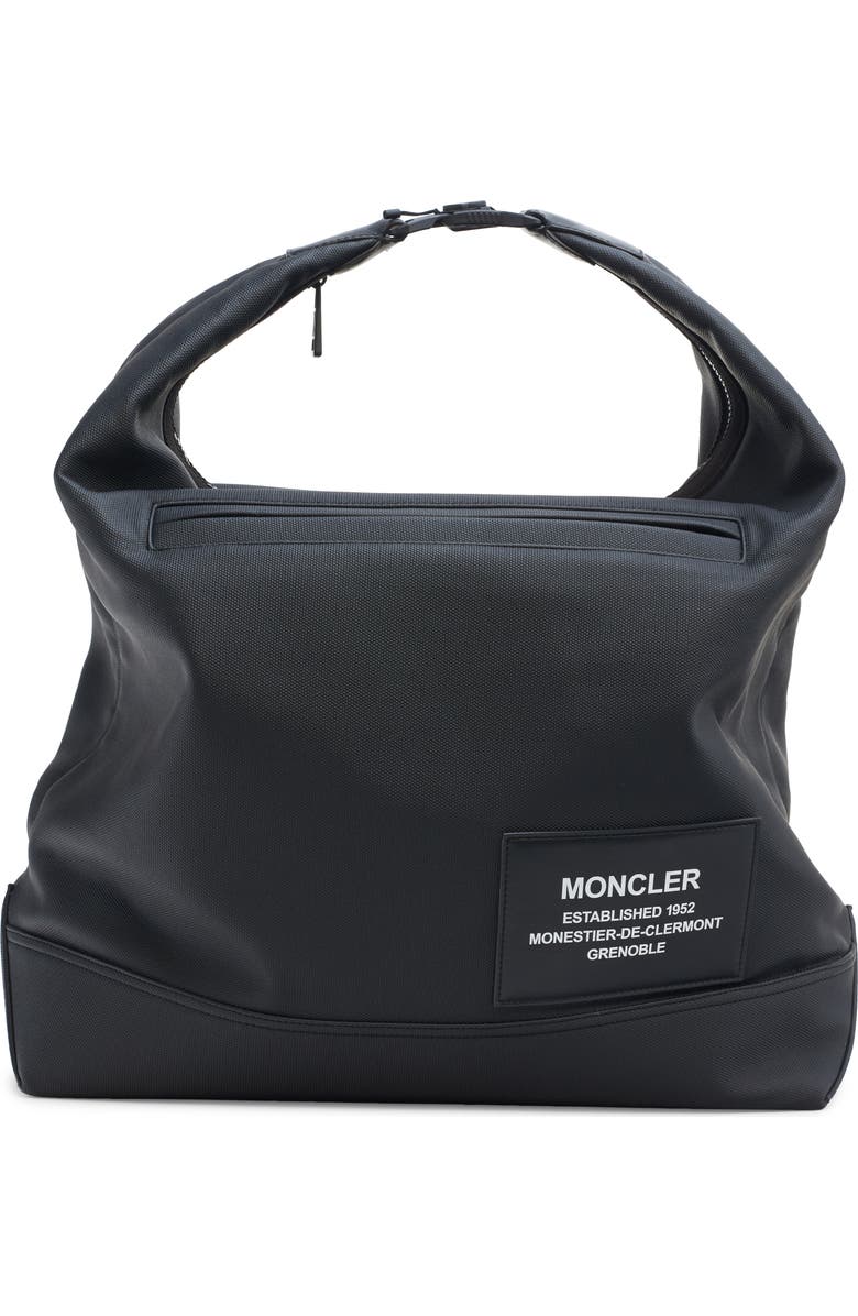 Moncler Nakoa Coated Canvas Tote, Main, color, Black