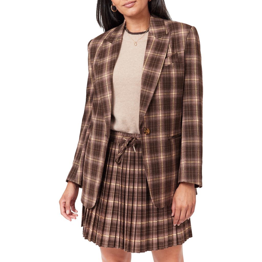 Scotch & Soda Single Breasted Blazer In Brown