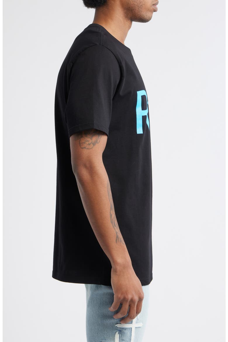 Liam Regular Fit Cotton Logo Graphic T-Shirt, Alternate, color, BLACK BLUE