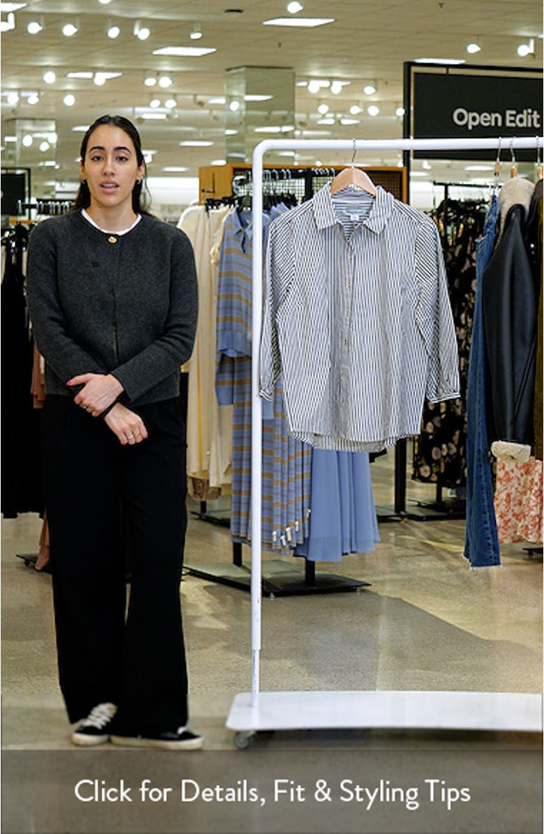 Palisade Isles Stripe Cotton Poplin Button-Up Shirt, sales video thumbnail