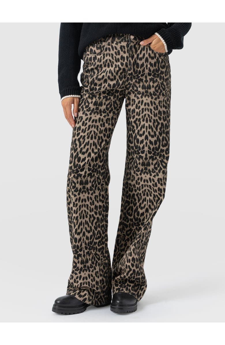 Saint + Sofia Adjustable Wide Leg Jean, Alternate, color, Leopard