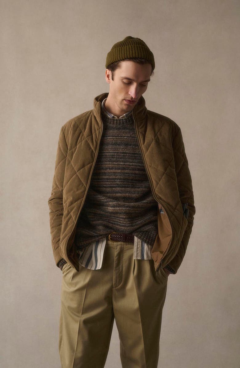 Barbour Pateley Stripe Wool Blend Crewneck Sweater, Alternate, color, 