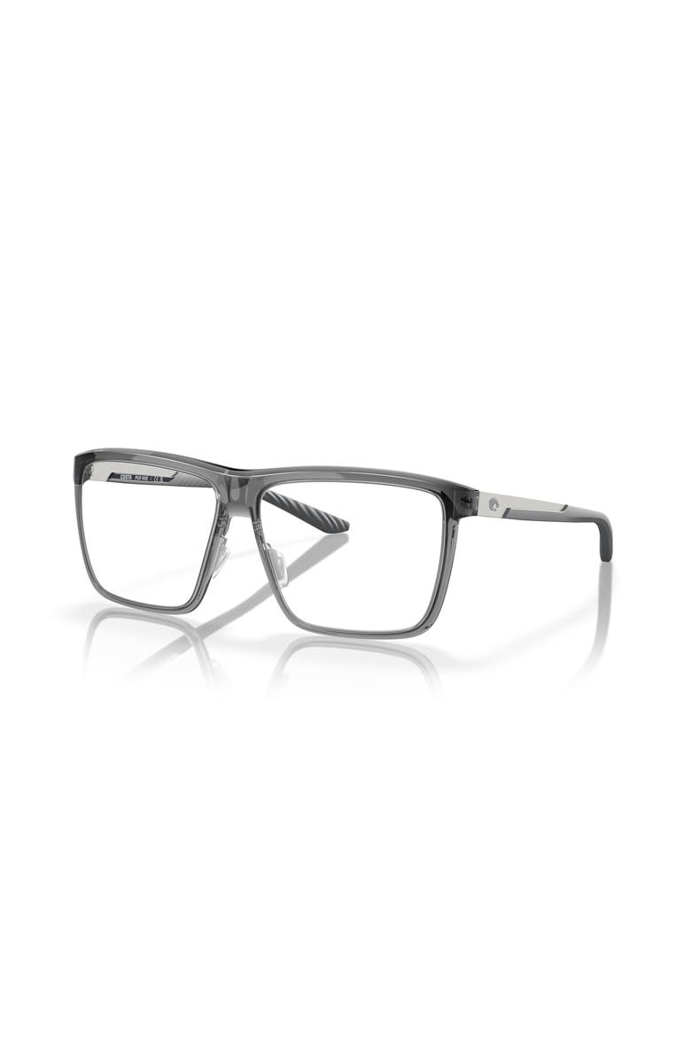 Costa 55mm Rectangle optical glasses, Main, color, Grey
