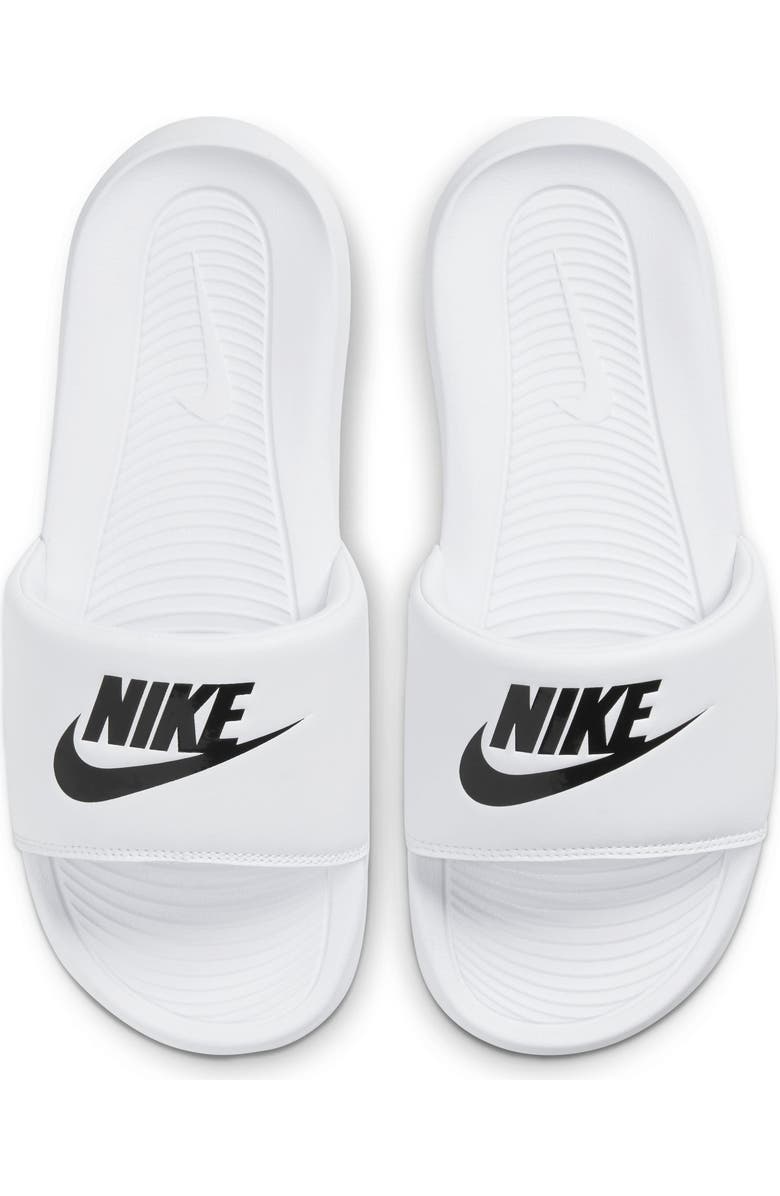 Nike Victori Slide Sandal, Alternate, color, 100 White/Black