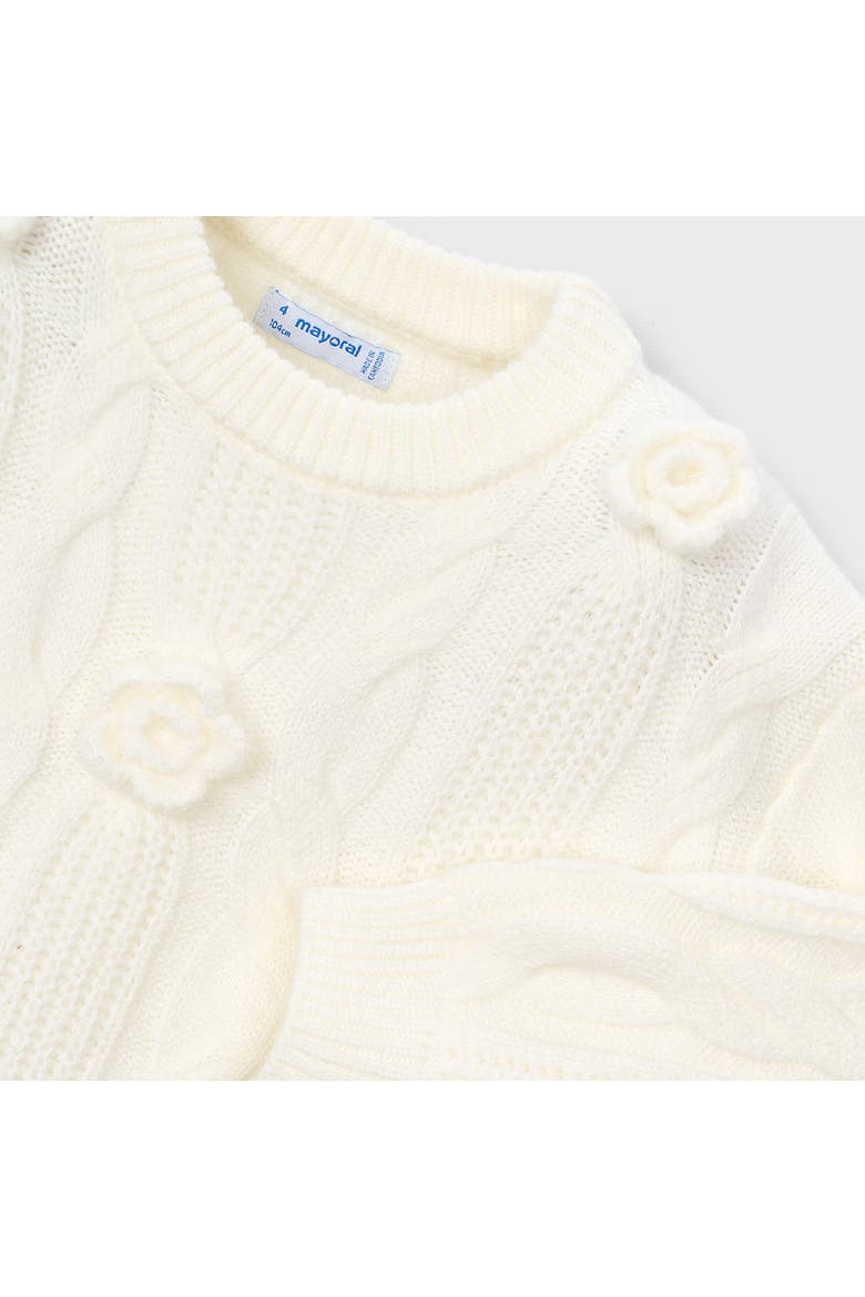 Cable Knit Sweater, Alternate, color, Beige