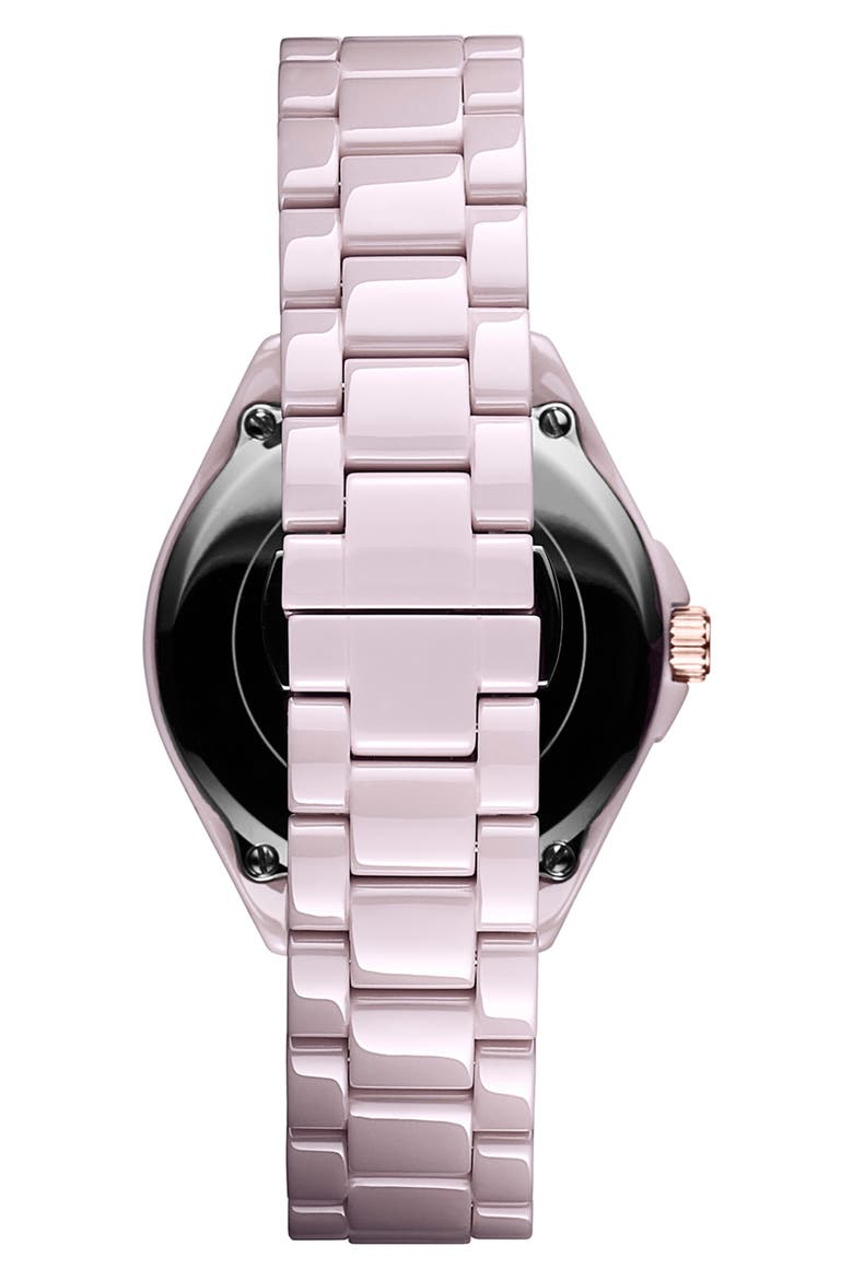 Coronada Ceramic Bracelet Watch, 36mm, Alternate, color, PINK