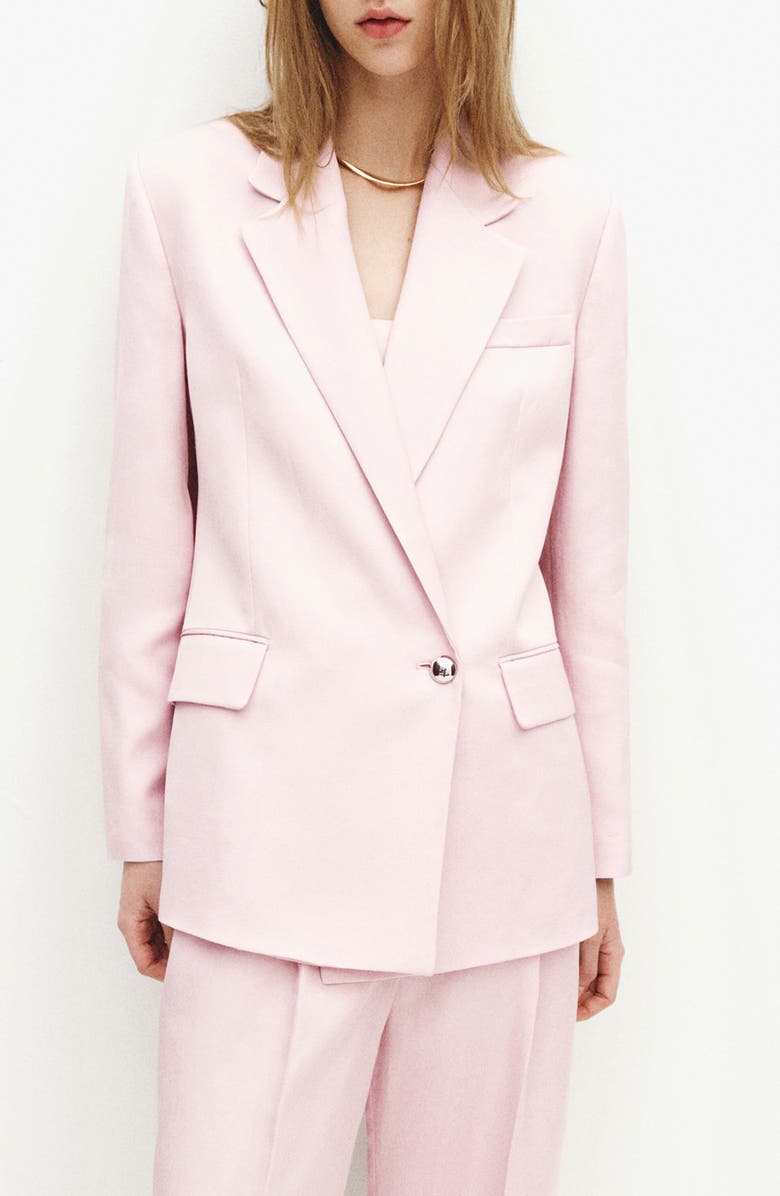 MANGO Americana Marina Blazer, Main, color, Light/ Pastel Purple