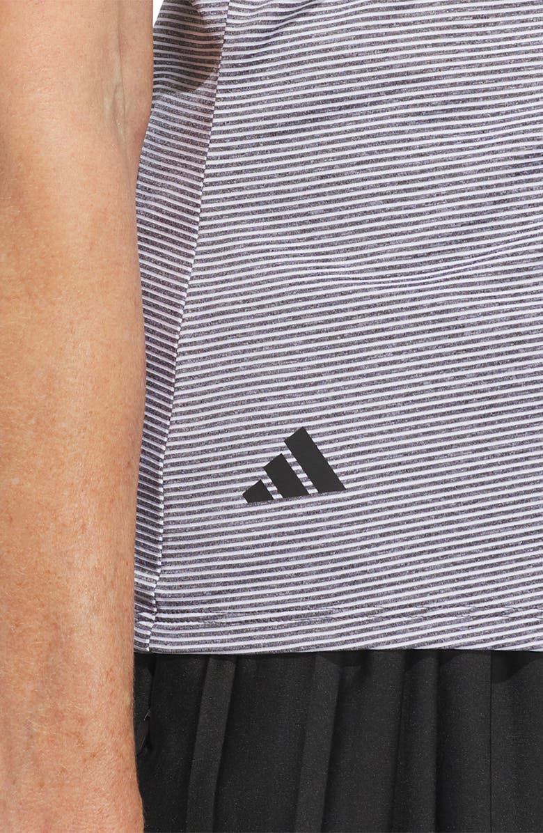 adidas Stripe Golf Polo, Alternate, color, Black