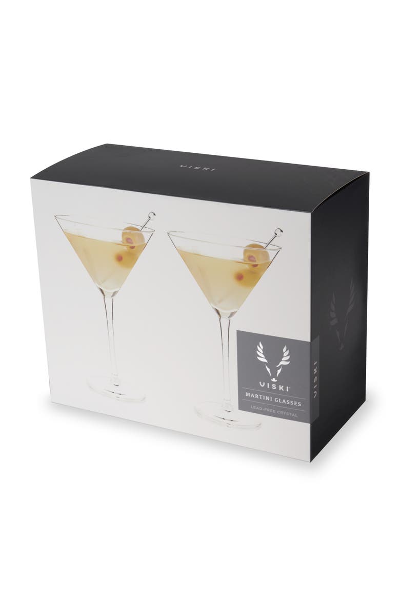 Raye Crystal Stemmed Martini Glasses Set of 2, Alternate, color, Clear
