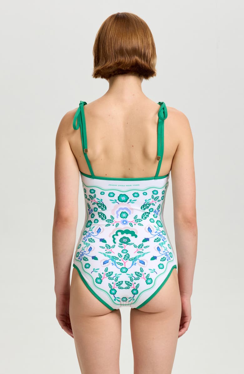 Jessie Zhao New York Botanic Reversible One-Piece Swimsuit, Alternate, color, Green