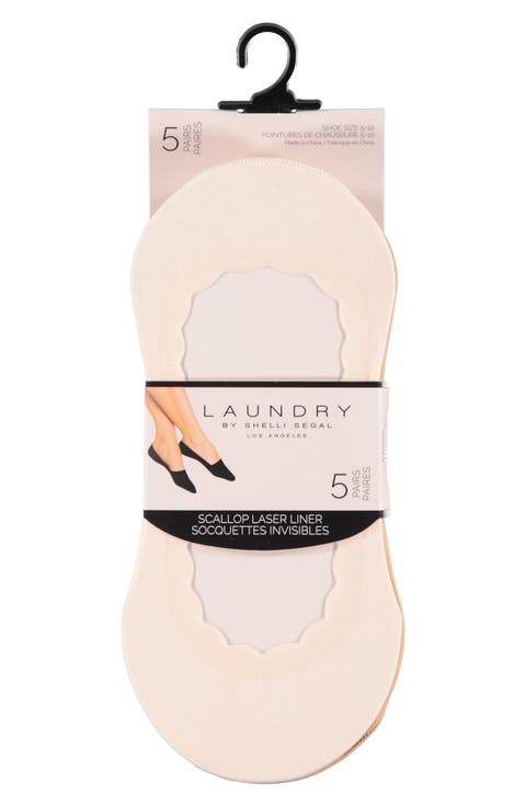 5-Pack Scalloped Laser Cut Liner Socks