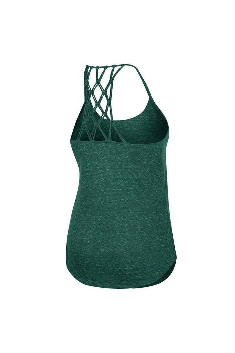 Women's Colosseum Green Michigan State Spartans Glenda Macrame Racerback Scoop Neck Tank Top, Alternate, color, Green