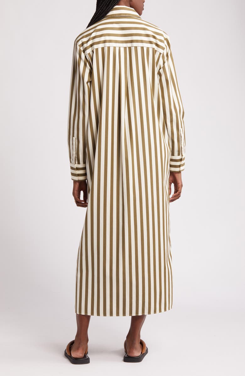 Nordstrom Stripe Two Pocket Long Sleeve Shirtdress, Alternate, color, 