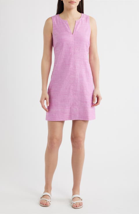 Palm-a-Dora Split Neck Bay Shift Dress