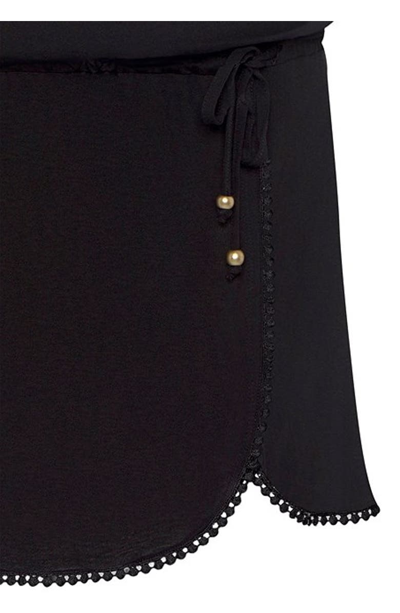 LASCANA Women's Crochet Hem Dress, Alternate, color, Black