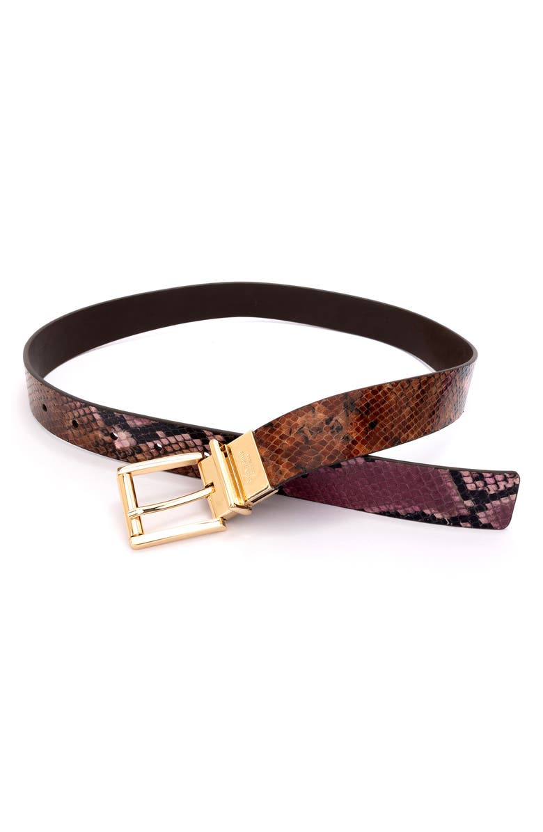 Kate Spade New York reversible snake embossed belt, Alternate, color, 
