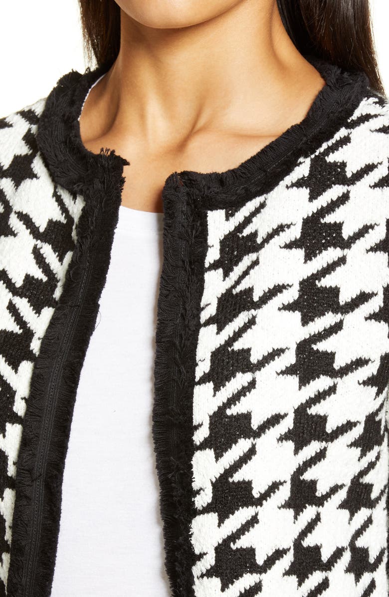 Halogen<sup>®</sup> Marl Houndstooth Knit Jacket, Alternate, color,