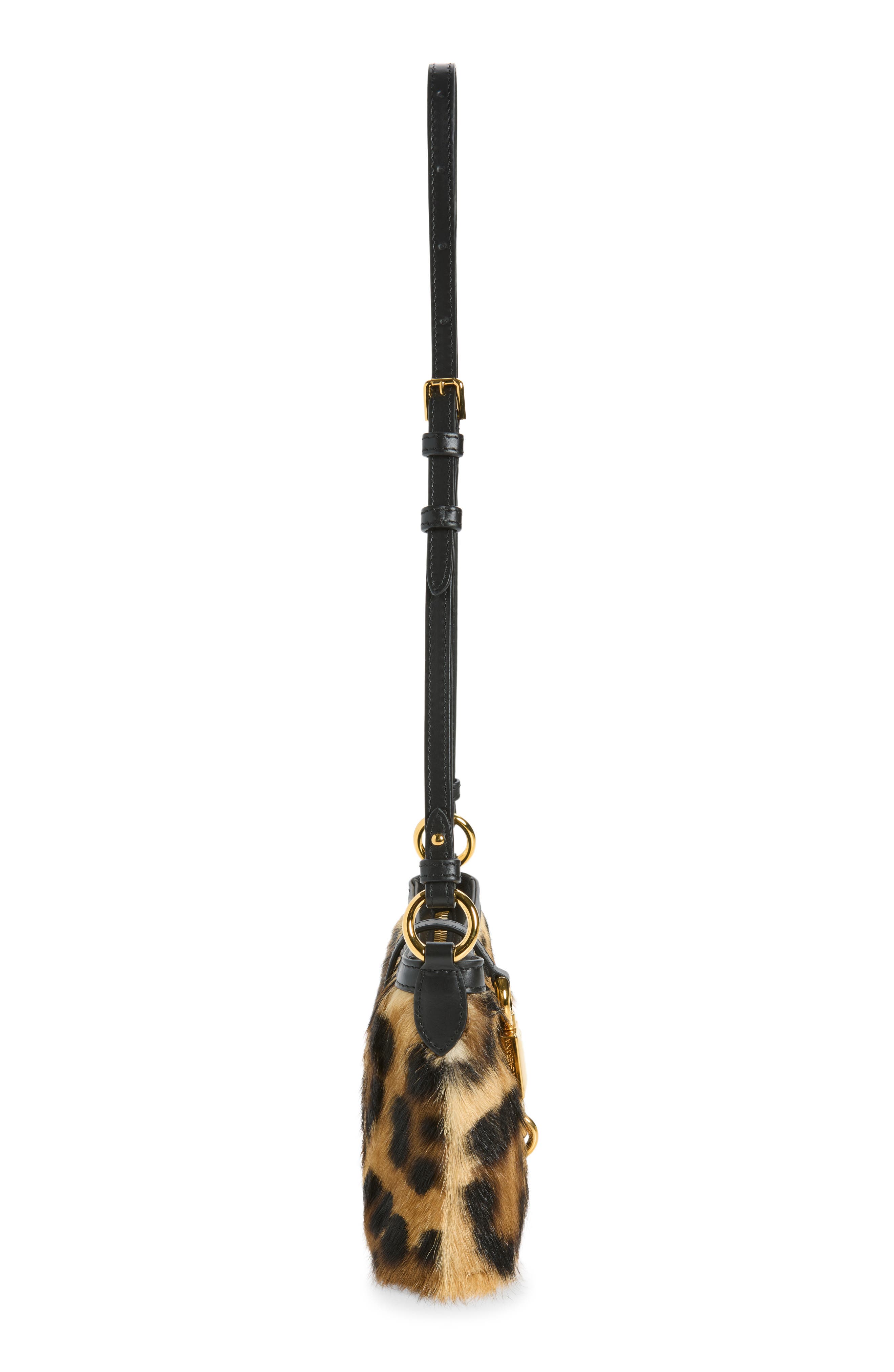 125 Anniversary Leopard Print Goat Hair Shoulder Bag, Alternate, color, LEO NEW