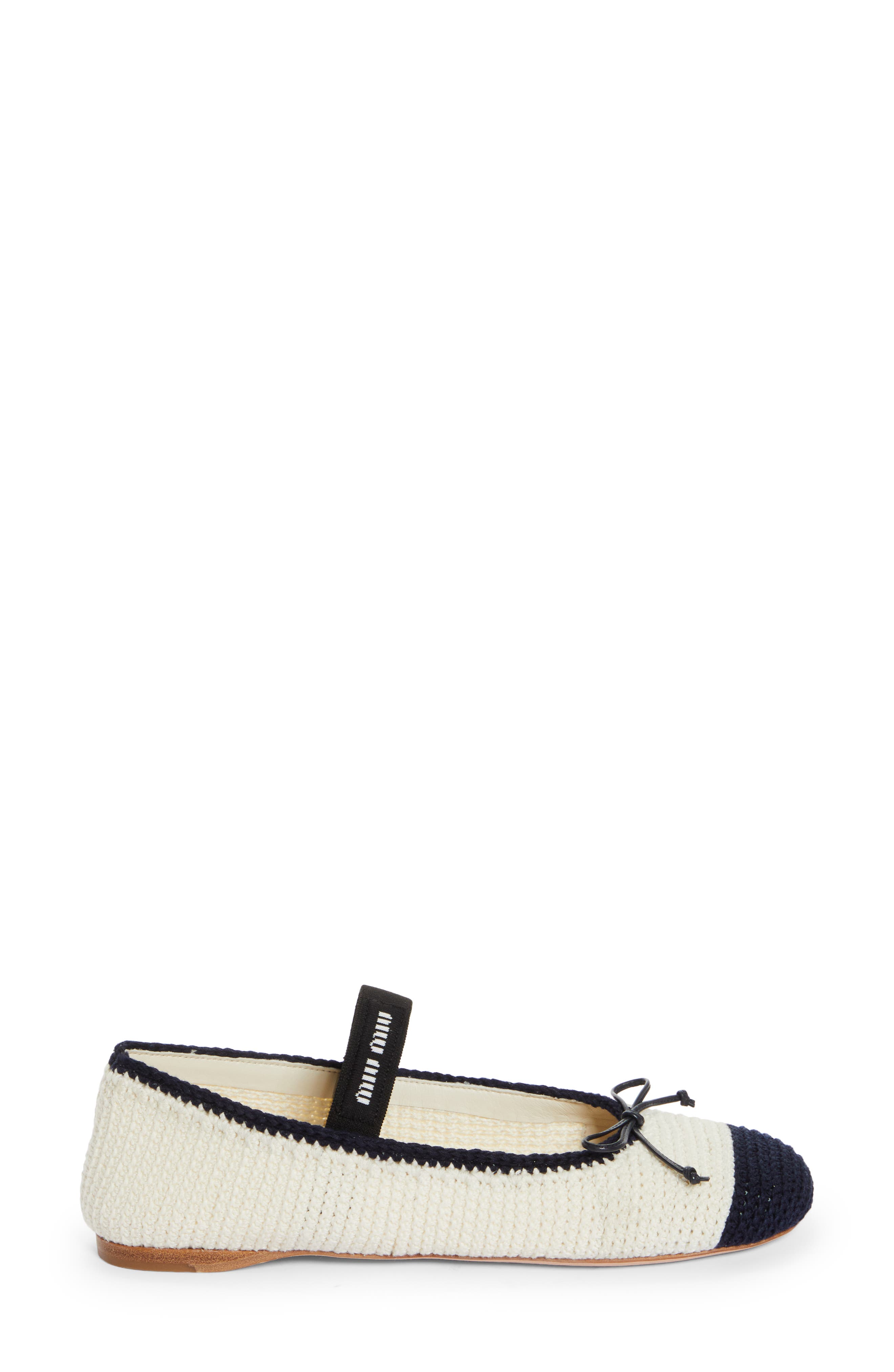 Miu Miu Lea Cap Toe Ballet Flat, Alternate, color, 