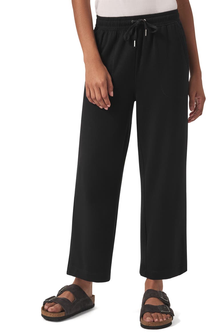 Supersoft Crop Wide Leg Pants, Main, color, BLACK