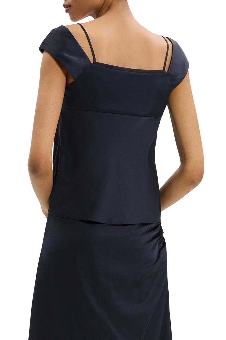 Peek Camisole Layered Look Sleeveless Top, Alternate, color, NAVY/ BLACK