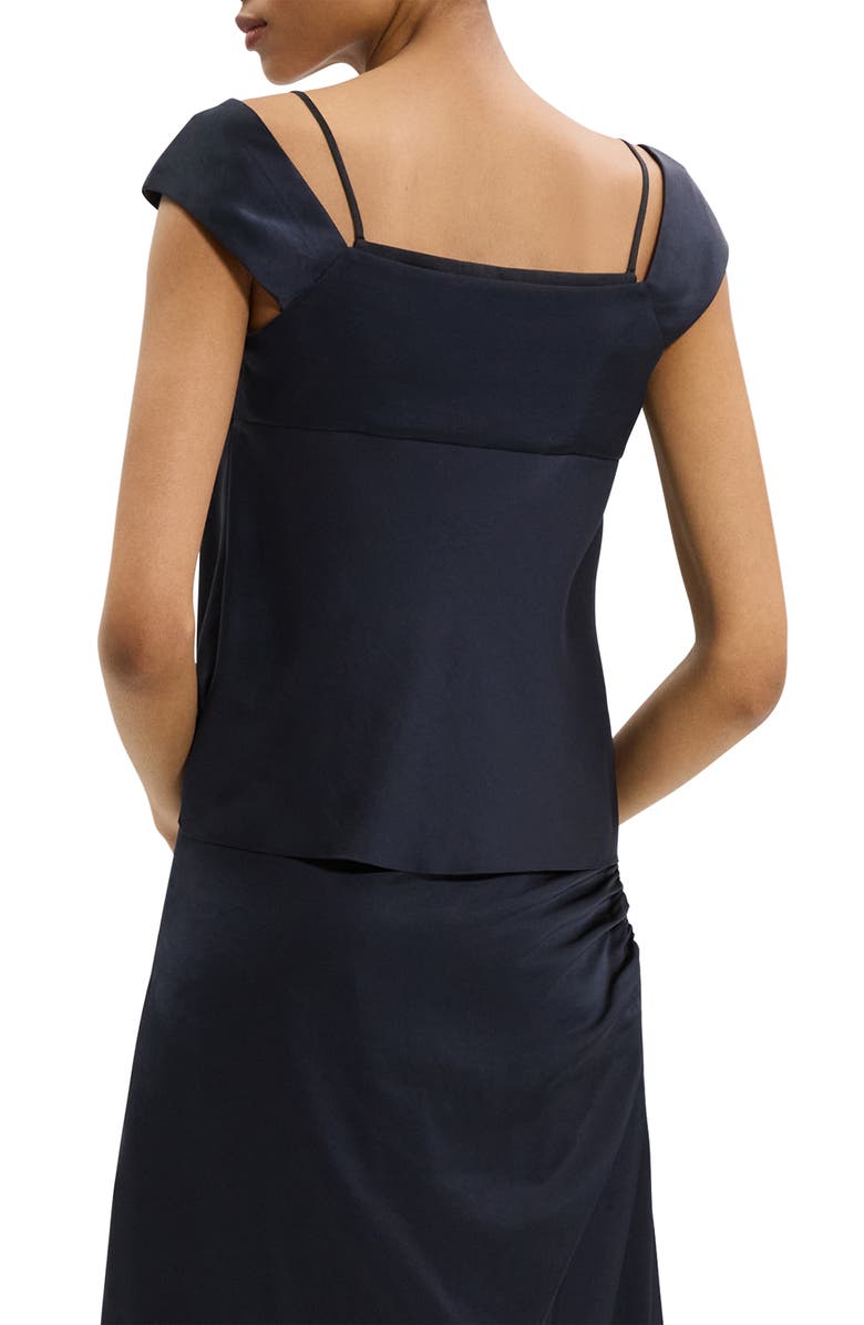 Theory Peek Camisole Layered Look Sleeveless Top, Alternate, color, Navy/ Black