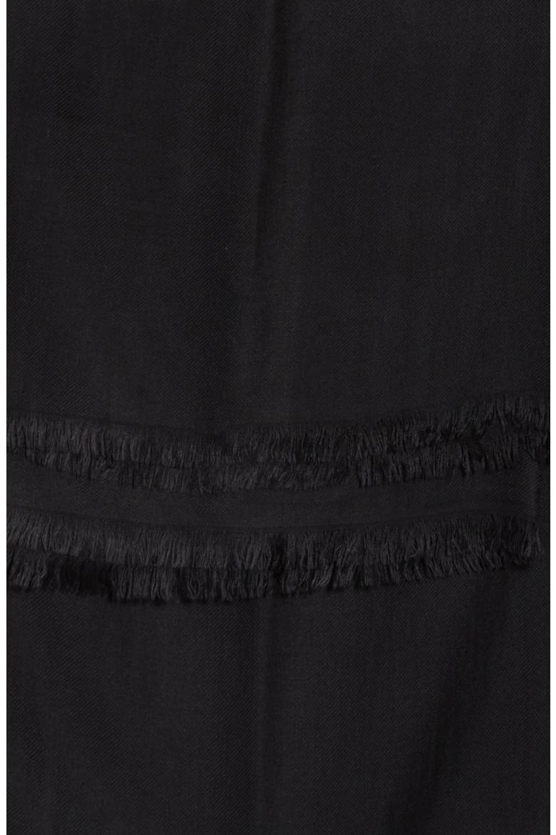 Modal Cashmere Twill Wrap Scarf, Alternate, color, BLACK