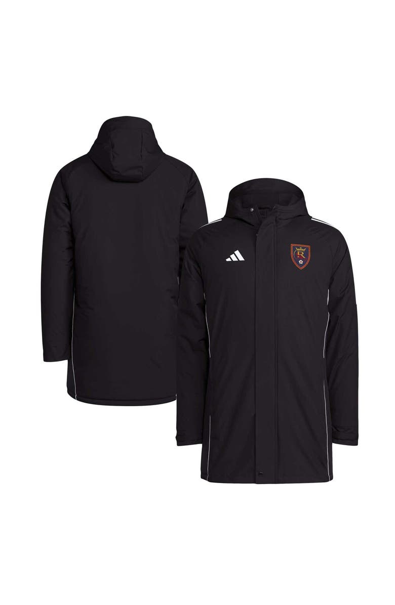 adidas Men's adidas Black Real Salt Lake Tiro 24 Full-Zip Hoodie Winter Parka, Main, color, 