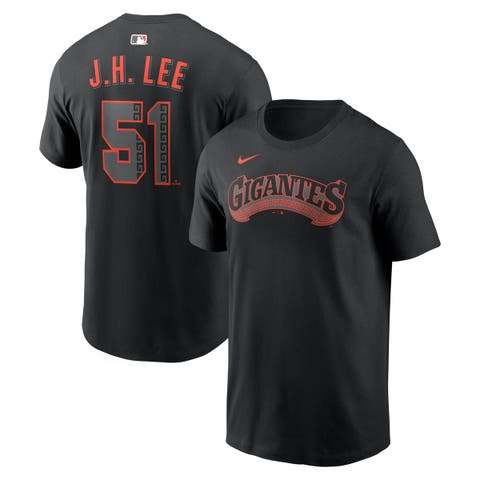 Name & Number T-Shirt Nike Jung Hoo Lee Black San Francisco Giants Name & Number T-Shirt